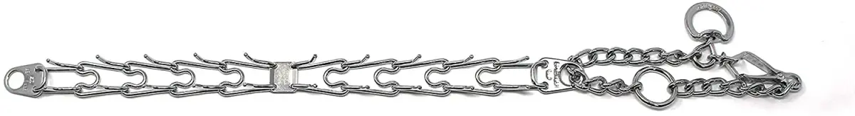 Herm Sprenger Chrome Plated Steel Training Prong Collar with Quick Release Snap for Dogs (25in/63cm x 4mm) (Neck Size Up to 21in/53cm) - view 3