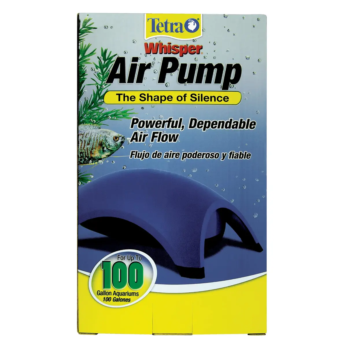 Tetra Whisper Air Pump for Aquariums Up to 100 Gallons | Quiet, Dependable Aeration (70-120 chars) - main product image