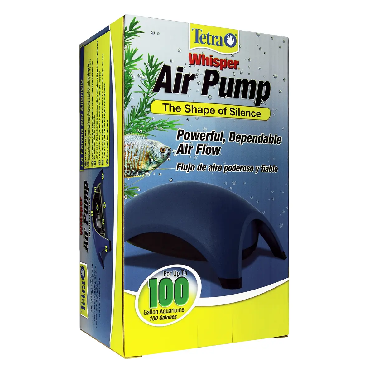 Tetra Whisper Air Pump for Aquariums Up to 100 Gallons | Quiet, Dependable Aeration (70-120 chars) - view 2