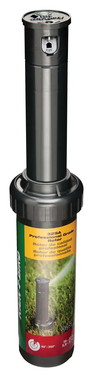 Rain Bird 32SA Gear Drive Rotor, Full Circle, 19-32 Feet | Water-Saving Rain Curtain Nozzle Technology - main product image
