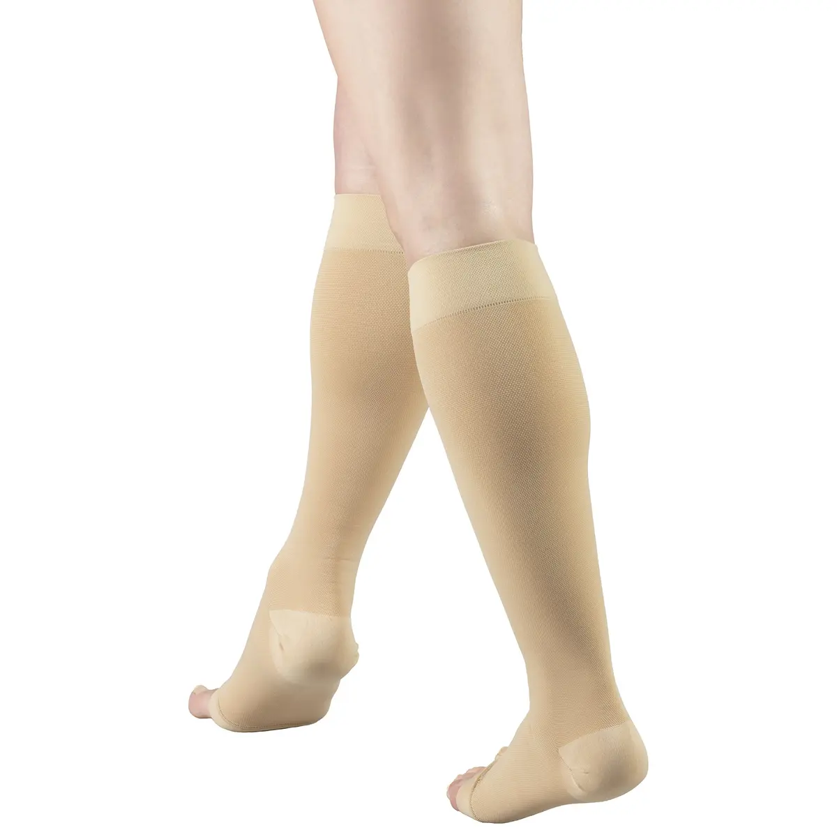 Truform 20-30 mmHg Compression Stocking for Men and Women, Knee High, Open Toe, Beige, 2X-Large | Support for Circulation & Swelling - view 6