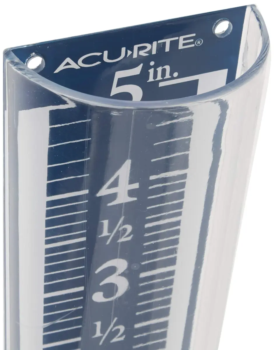 AcuRite Magnifying Rain Gauge 5" Capacity | Easy-to-Read Acrylic Outdoor Weather Measurement - view 5