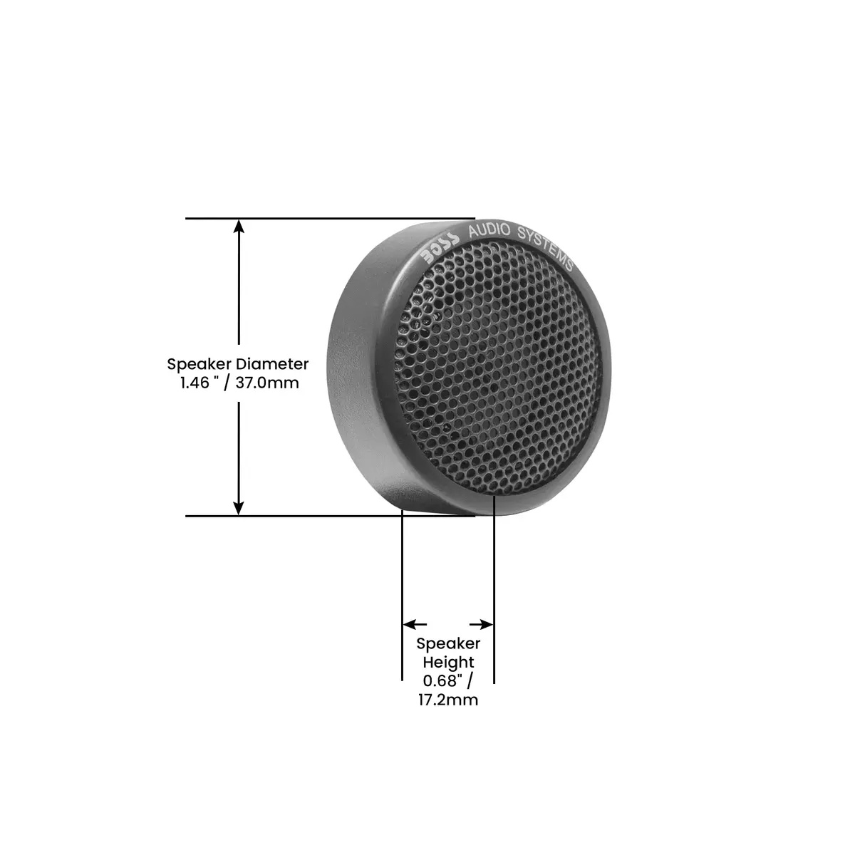 BOSS Audio Systems TW18 1 Inch Polyimide Dome Tweeters (Pair) | 200 Watts Max, 4 Ohm Impedance - view 5