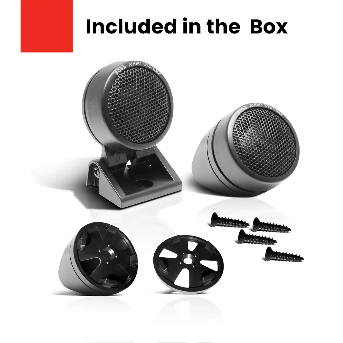 BOSS Audio Systems TW18 1 Inch Polyimide Dome Tweeters (Pair) | 200 Watts Max, 4 Ohm Impedance - view 6