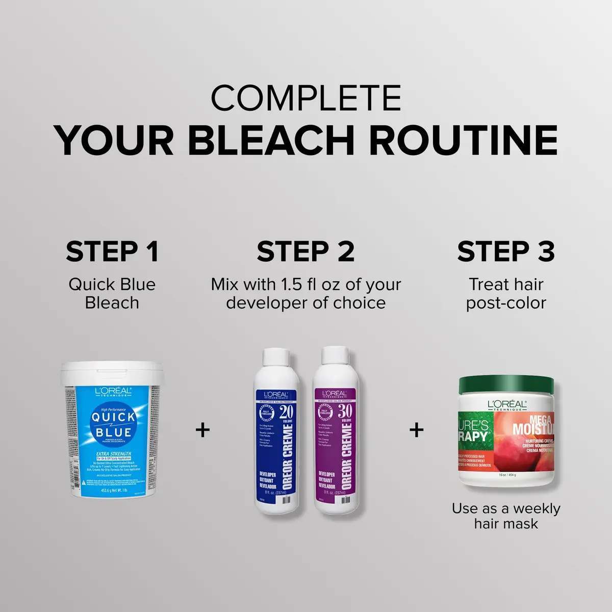 L'OREAL TECHNIQUE Quick Blue High Performance Powder Lightener 16oz | No Drip, Fast & Bright Results - view 5