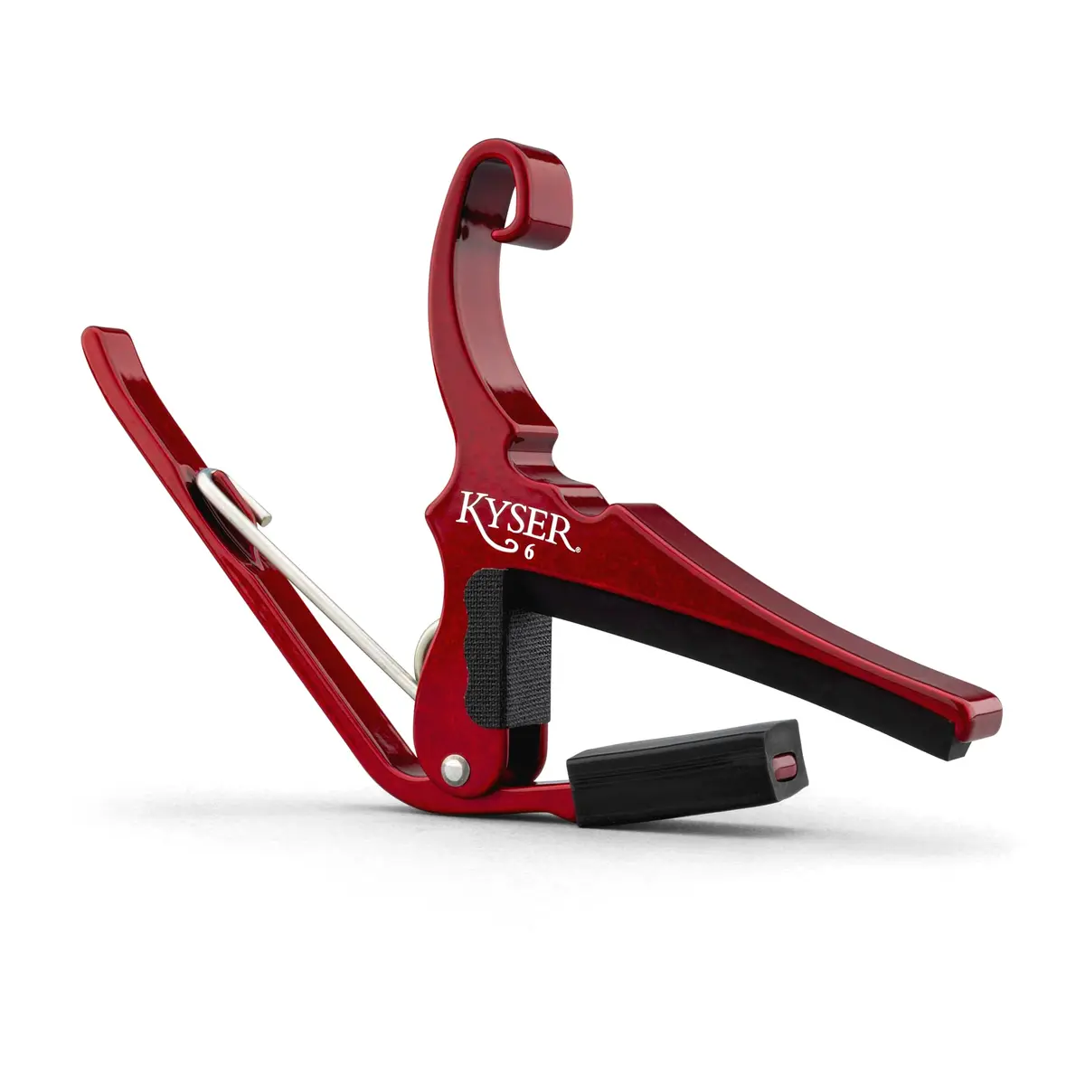 Kyser Quick-Change Guitar Capo for 6-string Acoustic Guitars, Ruby Red, KG6RA | Professional Quality Aluminum - main product image