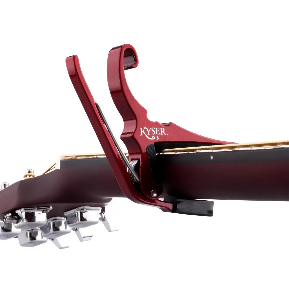 Kyser Quick-Change Guitar Capo for 6-string Acoustic Guitars, Ruby Red, KG6RA | Professional Quality Aluminum - view 3