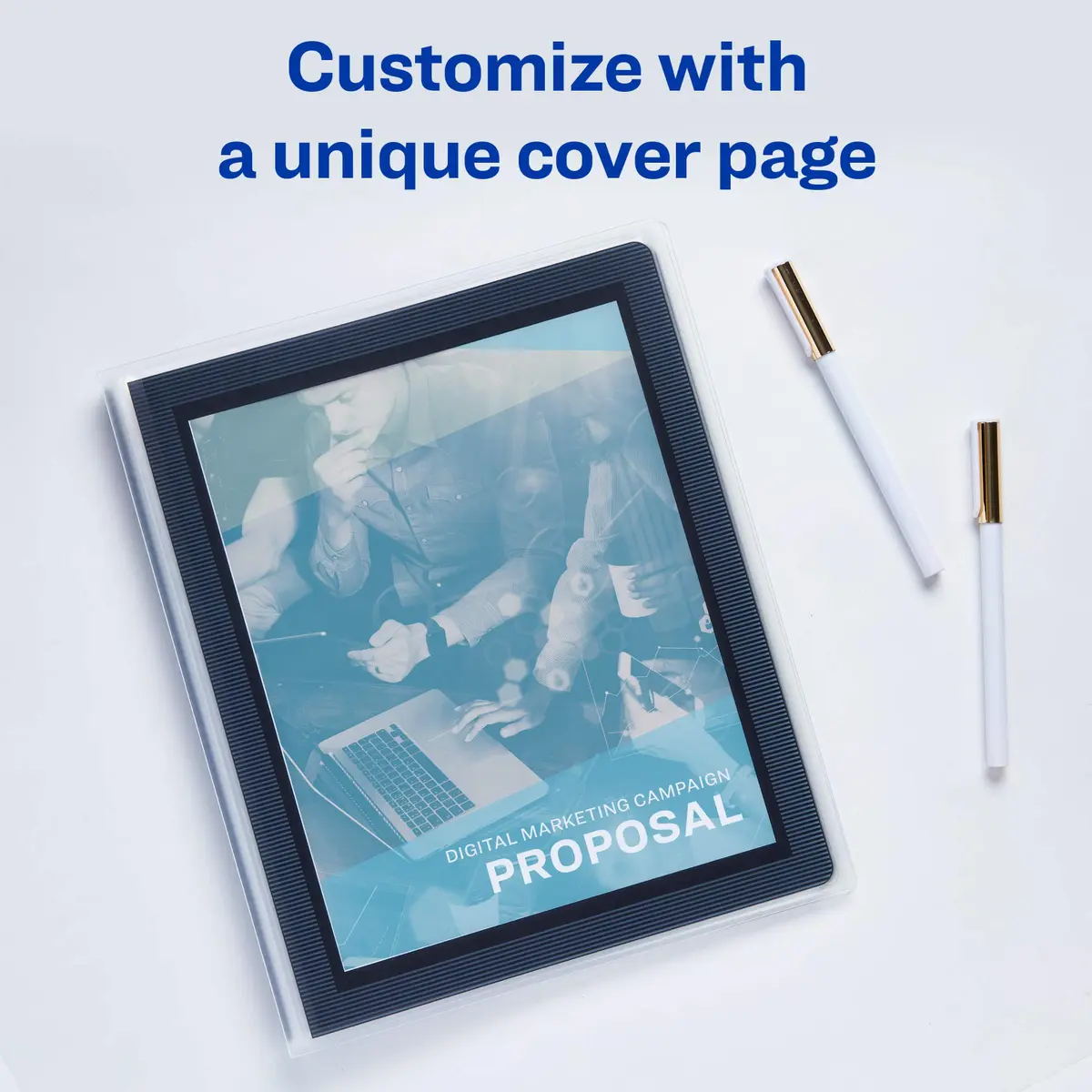 Avery Flexi-View Presentation Book, Clear Front Window, 24 Non-Stick Pages, Black Cover | Professional Document Organizer - view 2