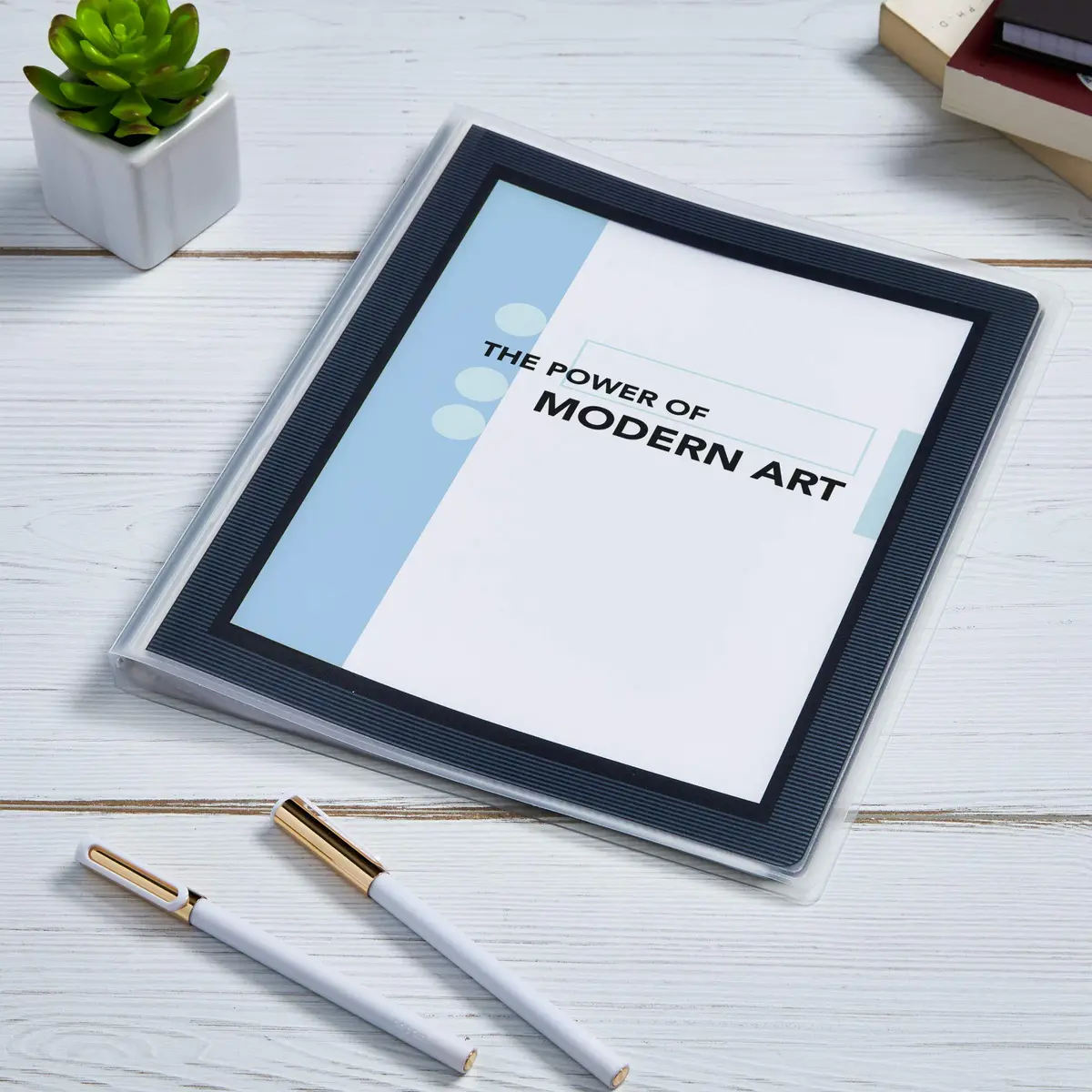 Avery Flexi-View Presentation Book, Clear Front Window, 24 Non-Stick Pages, Black Cover | Professional Document Organizer - view 3