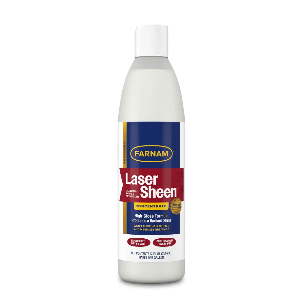 Farnam Laser Sheen Dazzling Shine & Detangler Concentrate for Horses 12 oz | Radiant Showring Shine & Mane Detangler - main product image