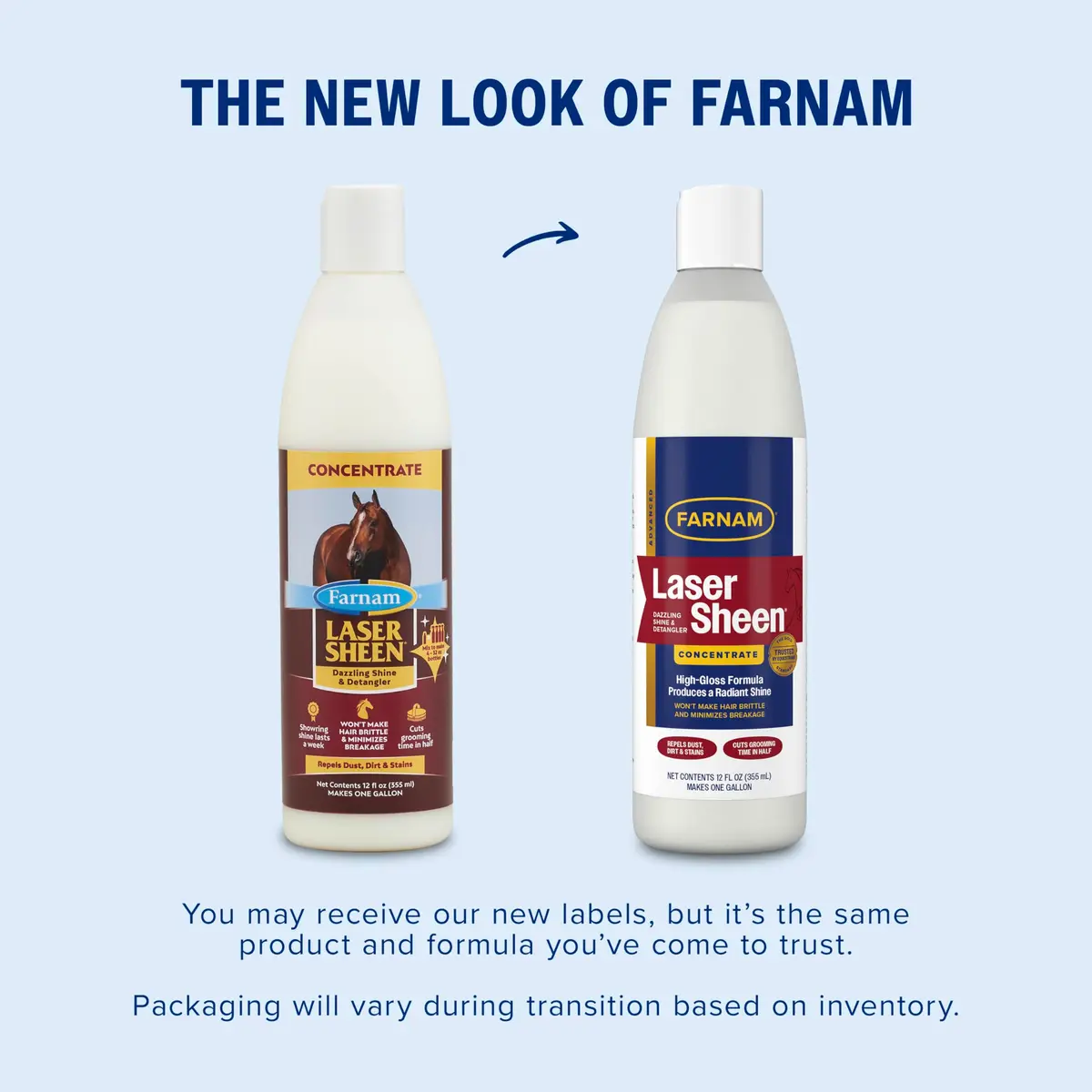 Farnam Laser Sheen Dazzling Shine & Detangler Concentrate for Horses 12 oz | Radiant Showring Shine & Mane Detangler - view 2