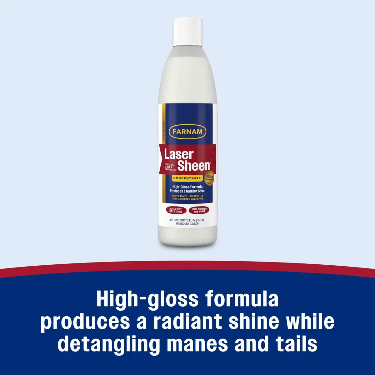 Farnam Laser Sheen Dazzling Shine & Detangler Concentrate for Horses 12 oz | Radiant Showring Shine & Mane Detangler - view 3