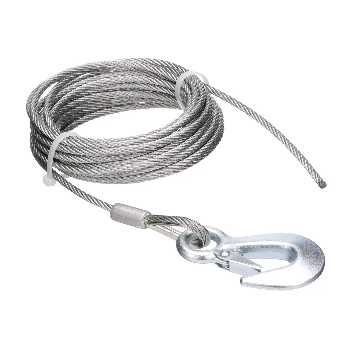 Seachoice Steel Winch Cable w/Safety Hook, 3/16 in. (4.76mm) x 25 ft. (7.62m), 4000-Lb. Tensile Strength | Heavy-Duty Marine Cable - view 3