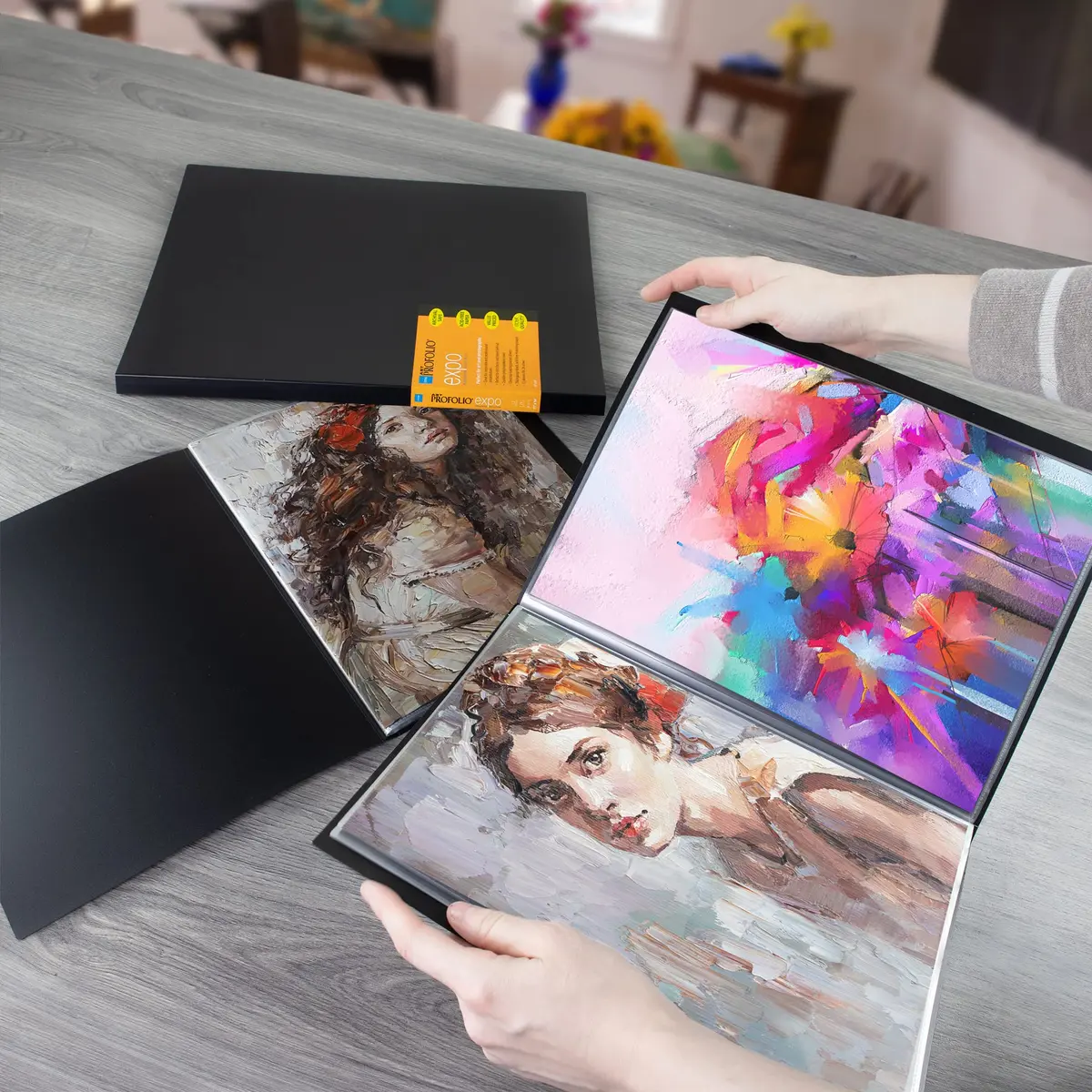Itoya Art Profolio Expo Presentation/Display Book 9 x 12 inches | 12 Sleeves, Black, Acid-Free Pages - view 6