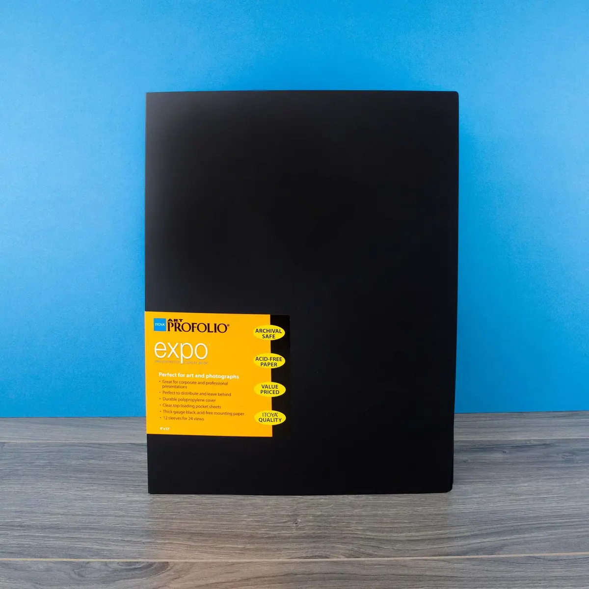 Itoya Art Profolio Expo Presentation/Display Book 9 x 12 inches | 12 Sleeves, Black, Acid-Free Pages - view 2