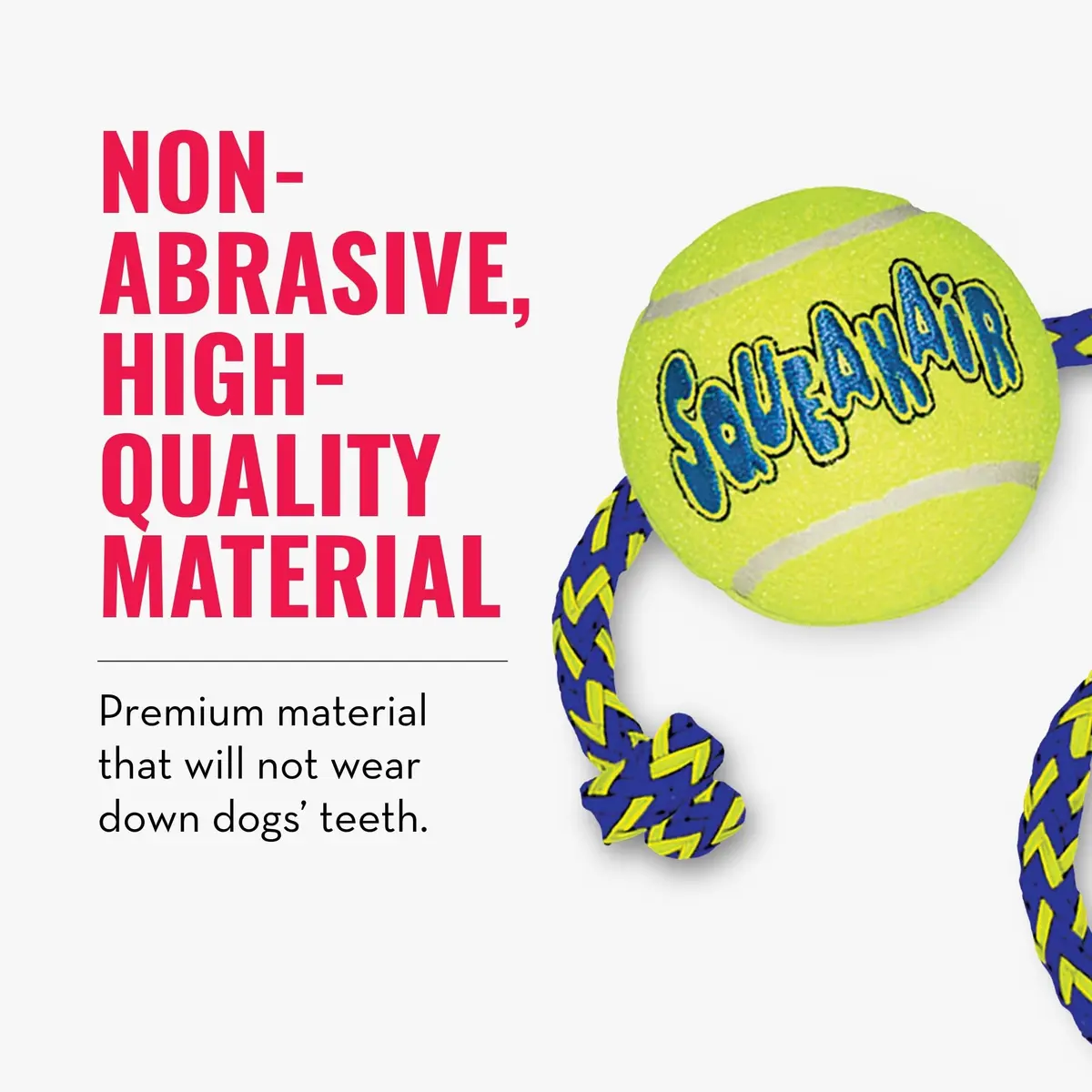 KONG Squeakair Balls Dog Toy Premium Squeak Tennis Balls Gentle on Teeth for Medium Dogs (3 Pack, Yellow) - view 6