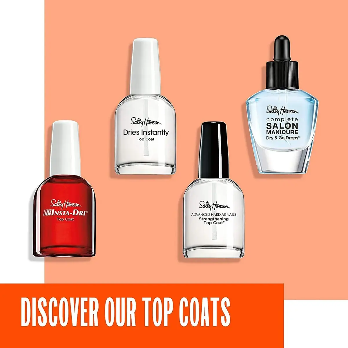 Sally Hansen Insta-Dri® Clear Top Coat 13.3ml (0.45 Fl Oz) | Quick Dry, Long-Lasting Shine - view 6