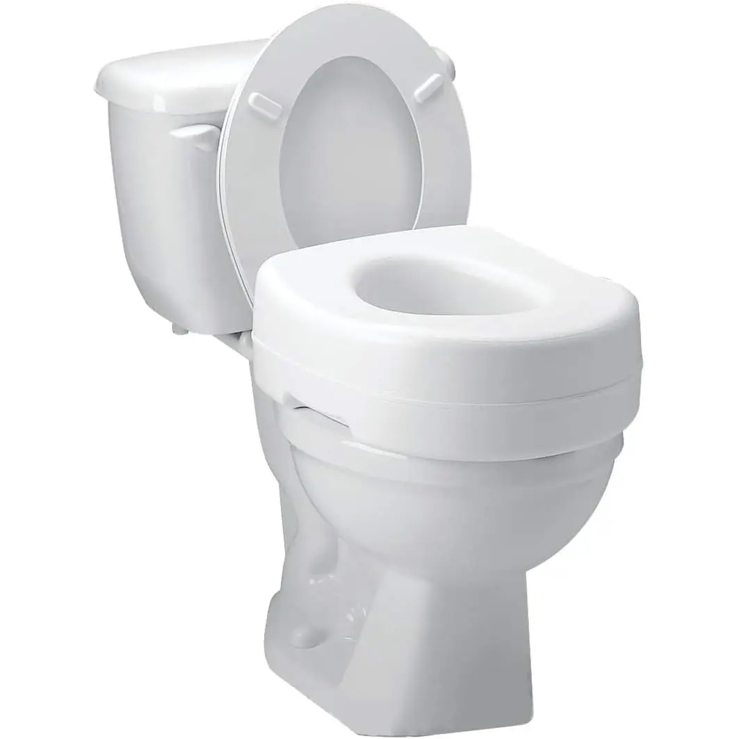 Carex Toilet Seat Riser Adds 5 Inches of Height | Elevated & Raised Toilet Seat with 300 lbs Capacity - main product image