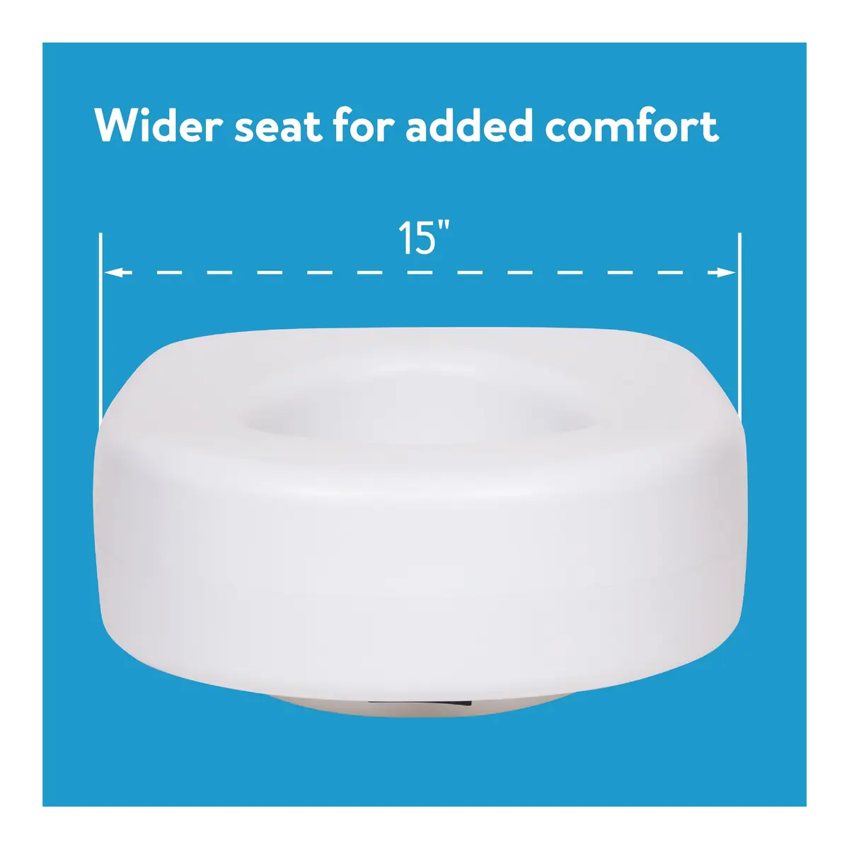 Carex Toilet Seat Riser Adds 5 Inches of Height | Elevated & Raised Toilet Seat with 300 lbs Capacity - view 7