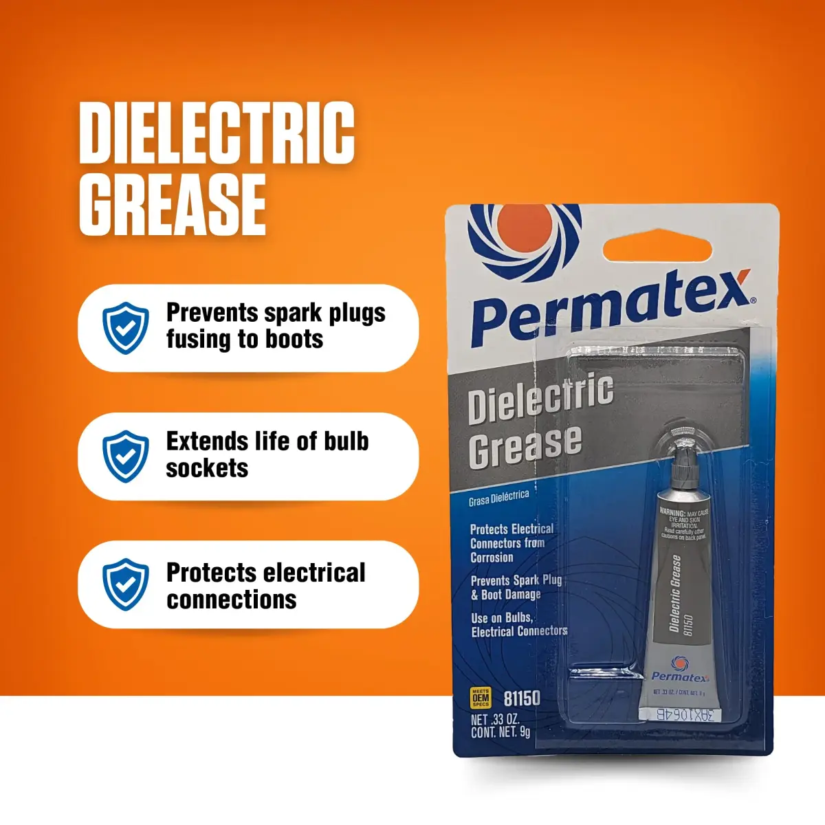 Permatex Dielectric Tune-Up Grease 0.33 oz (9.36 ml) Tube | Protects Electrical Connections from Corrosion - view 2
