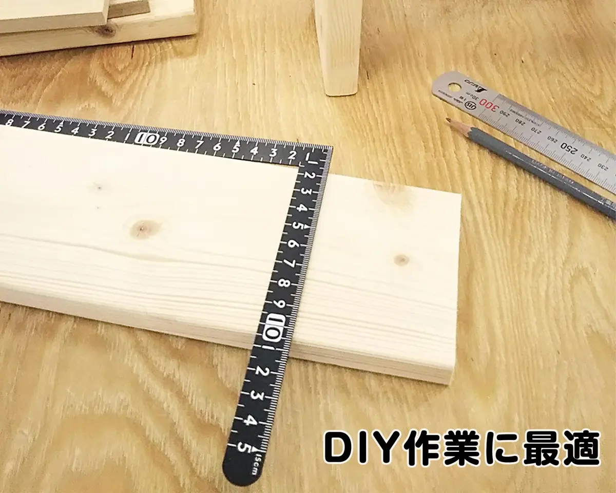Shinwa Sokutei 12416 Sunday Carpenter 15 x 30 cm | Black Metal Ruler for DIY & Professional Use - view 2