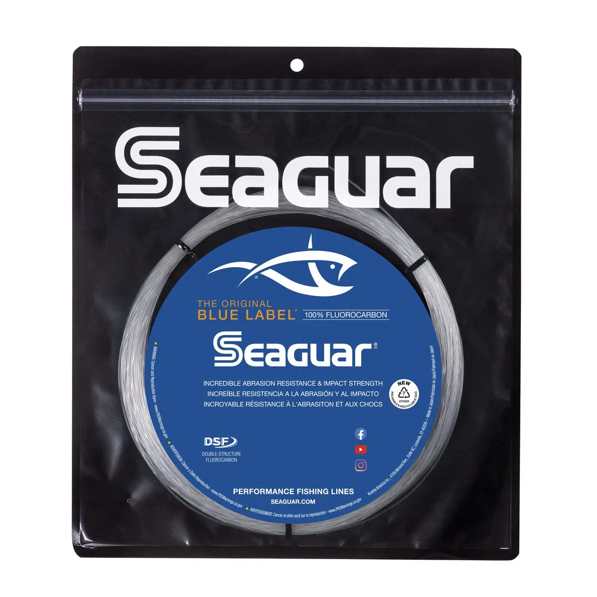 Seaguar Blue Label Big Game 150lbs | 30m Fluorocarbon Leader for Saltwater Fishing - main product image