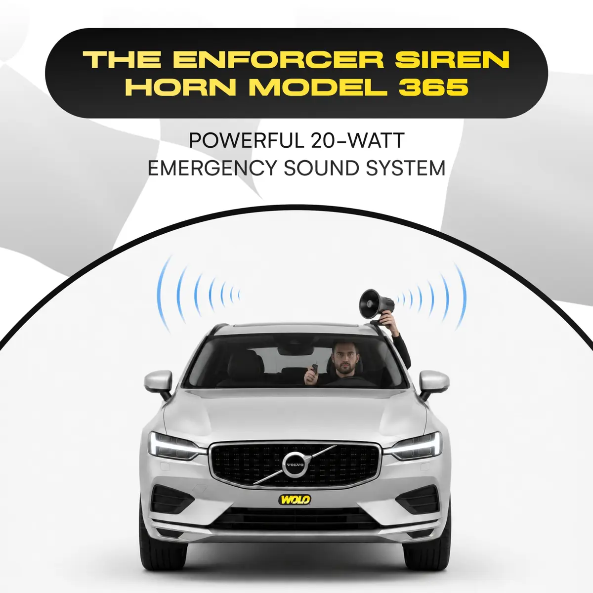Wolo 365 Enforcer Siren Horn 20-Watt Multi-Tone 12V | Emergency & Vehicle Horn - view 2
