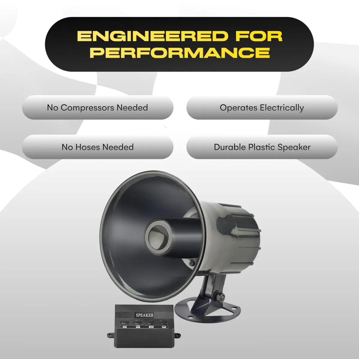 Wolo 365 Enforcer Siren Horn 20-Watt Multi-Tone 12V | Emergency & Vehicle Horn - view 4