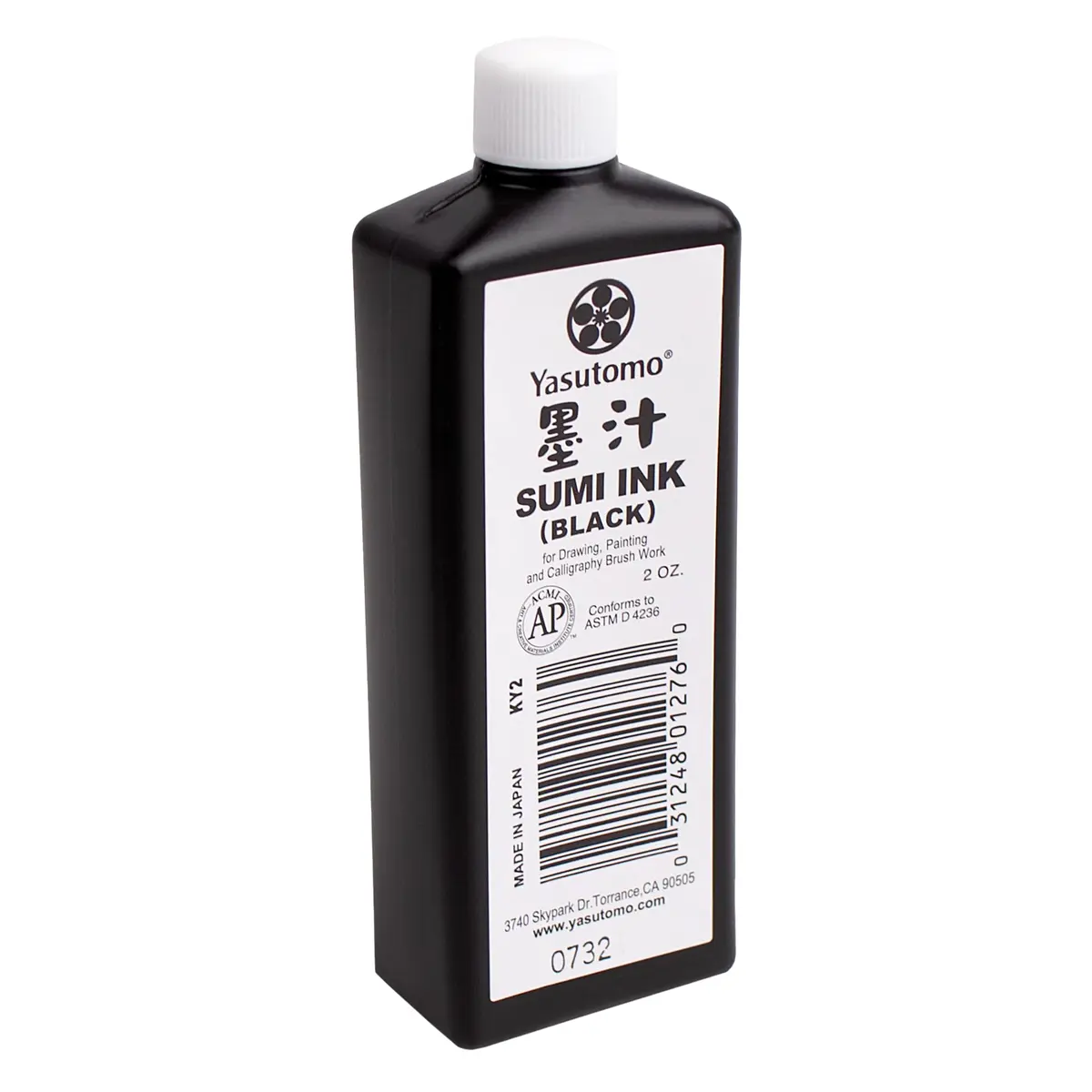 Yasutomo Liquid Ink 2oz | Water-Resistant, Smudge Proof, Versatile, Matte Finish for Calligraphy & Artwork - main product image