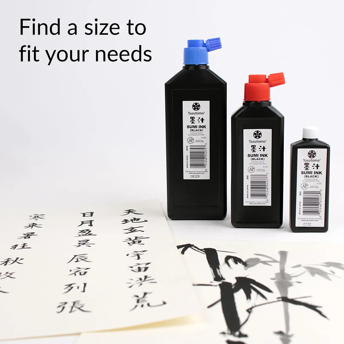 Yasutomo Liquid Ink 2oz | Water-Resistant, Smudge Proof, Versatile, Matte Finish for Calligraphy & Artwork - view 7