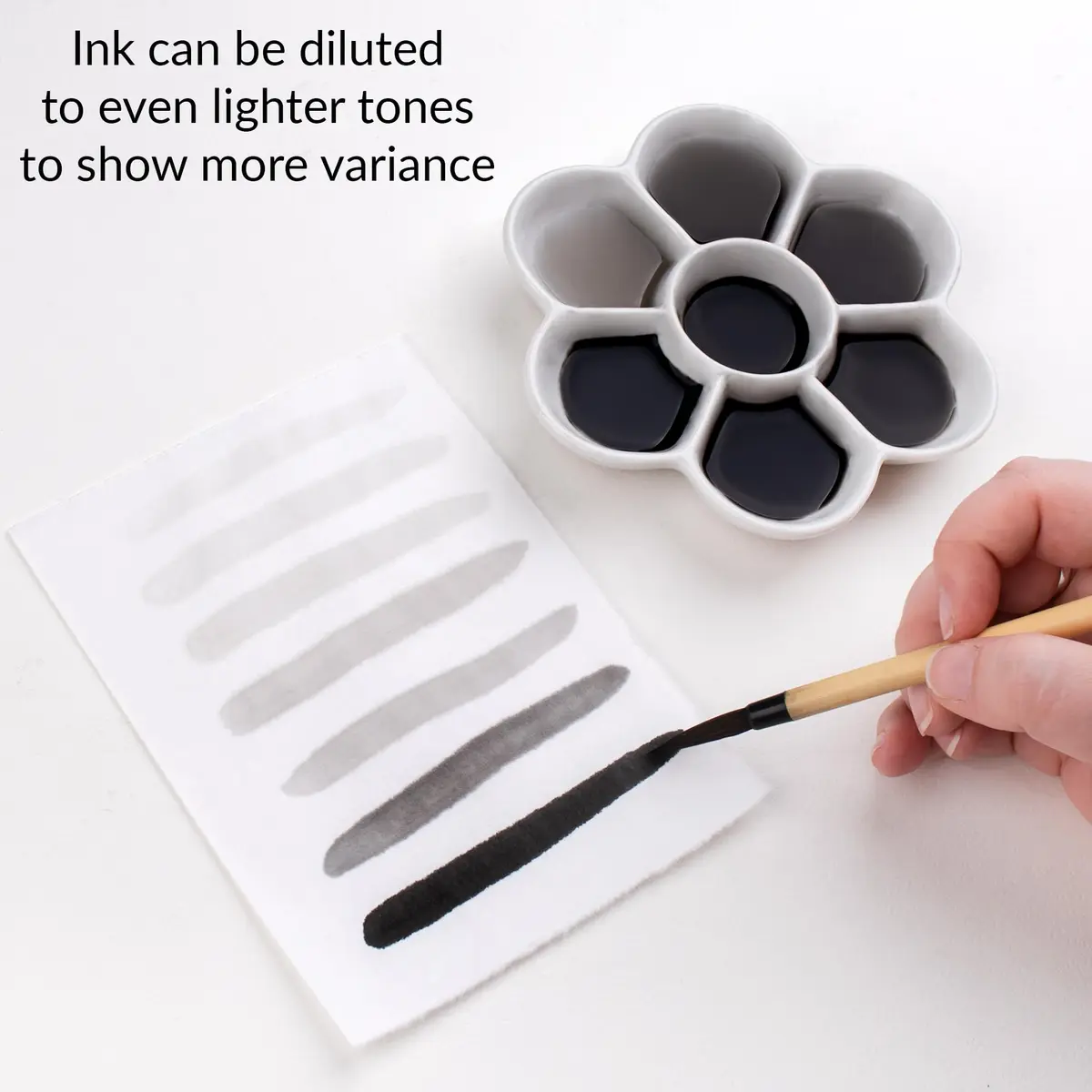 Yasutomo Liquid Ink 2oz | Water-Resistant, Smudge Proof, Versatile, Matte Finish for Calligraphy & Artwork - view 3