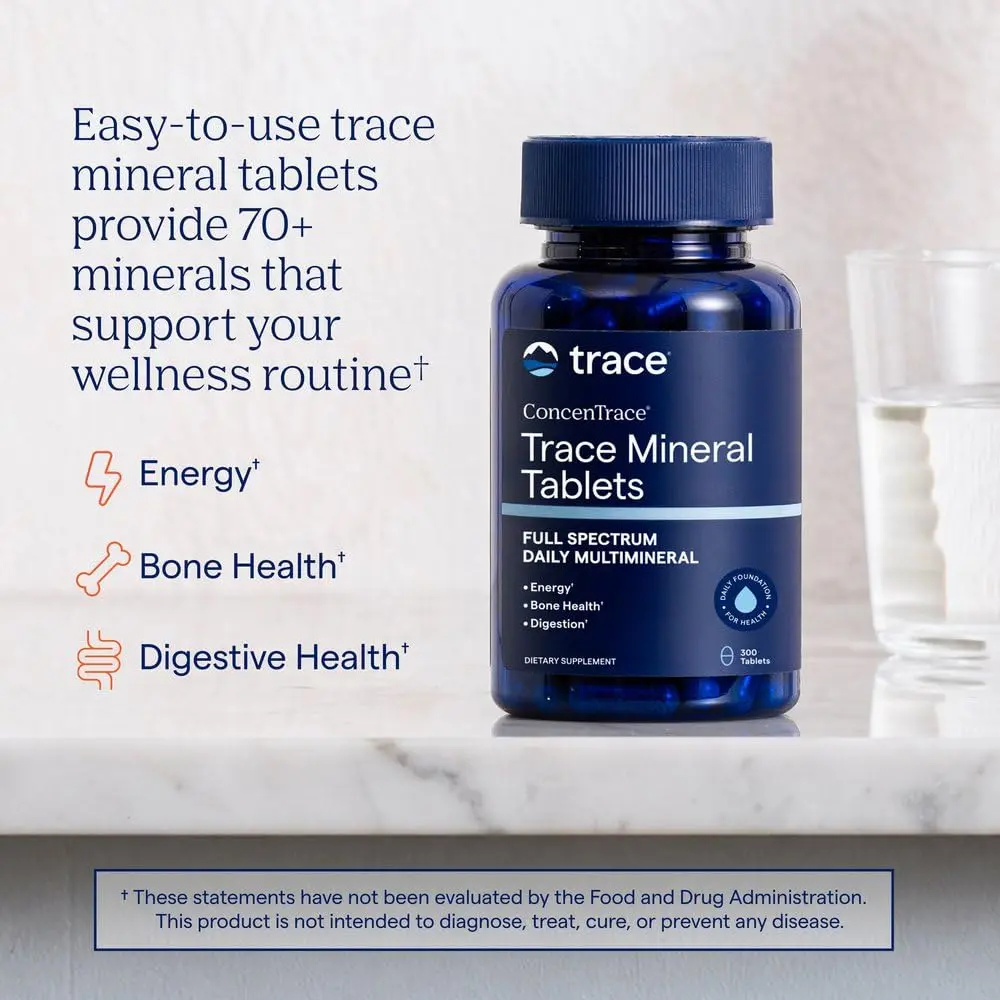 Trace Minerals ConcenTrace Ionic Trace Mineral Tablets, 300 Tablets | Supports Energy & Digestion - view 2