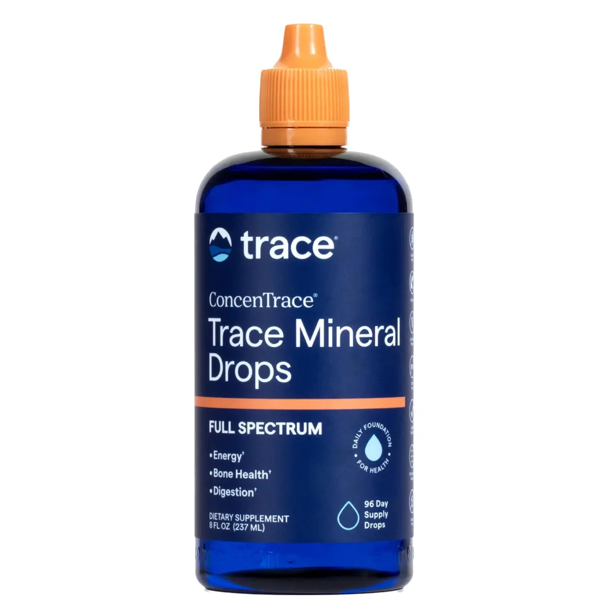 Trace Minerals ConcenTrace Mineral Drops 237ml (8 fl oz) | 70+ Ionic Minerals for Energy & Hydration - main product image