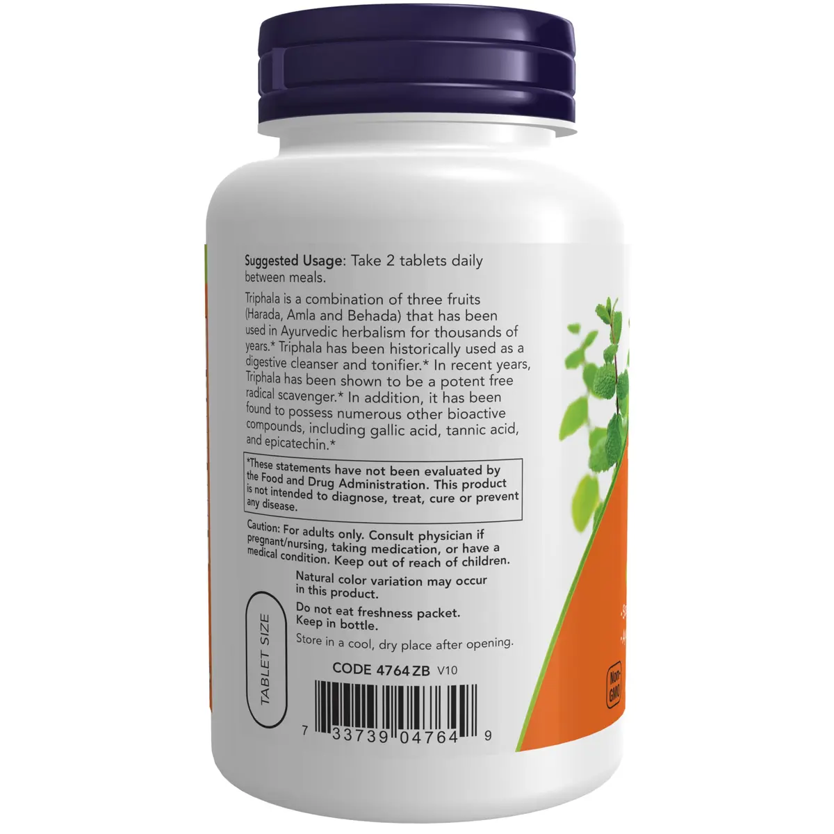 NOW Triphala 500 mg | Ayurvedic Digestive & Antioxidant Support, 120 Tabs - view 3
