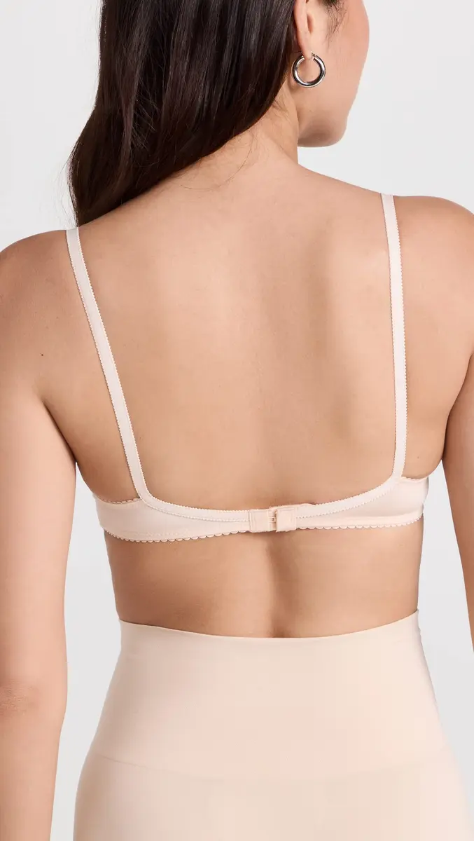 Timpa Women's Duet Lace Underwire Demi Bra, Beige, 32A | Sheer Lace, Adjustable Straps, Underwire Support - view 4