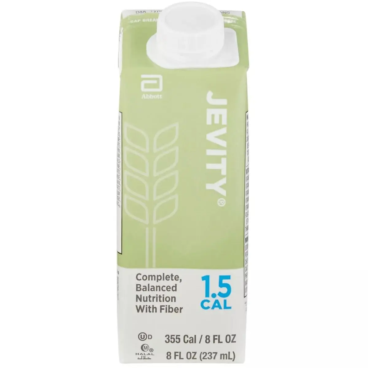 Jevity 1.5 Cal High Protein Nutrition with FOS, 8 Fl Oz (Pack of 24) | Complete, Balanced Liquid Food for Tube-fed Patients - main product image