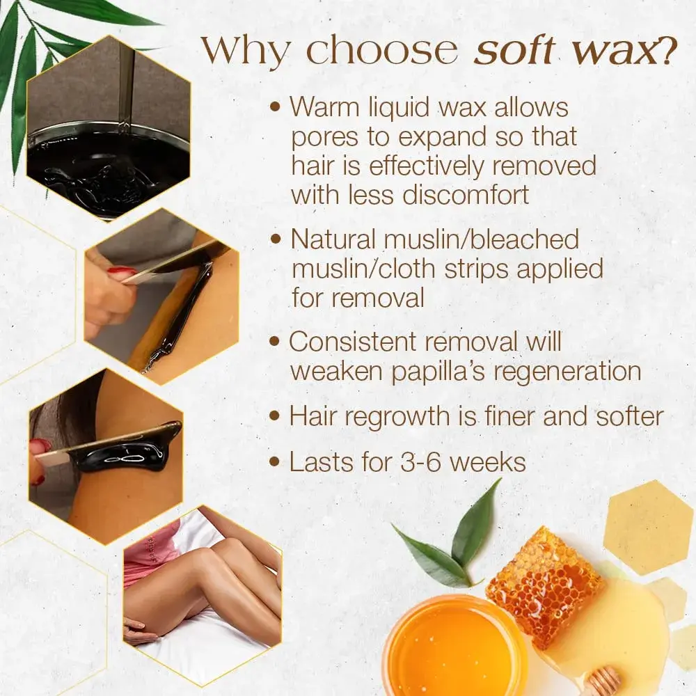 GIGI Dark Honee Soft Wax for Hair Removal 400g (14 oz) | Removes Thick to Coarse Hair - view 4