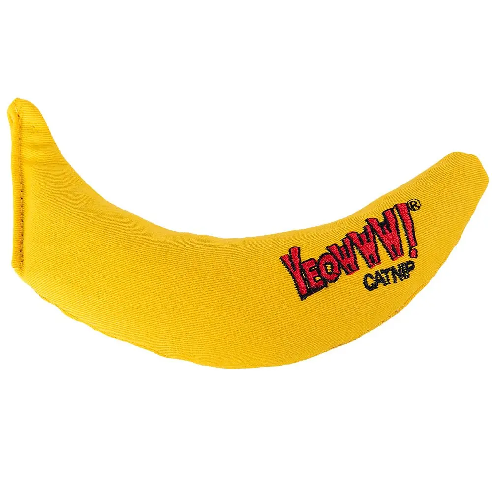 Yeowww! Catnip Chi-CAT-a Banana Toy for Cats - 7 Inches - Durable Cotton Twill - Made in the USA - Stuffed with Organically Grown Catnip - main product image