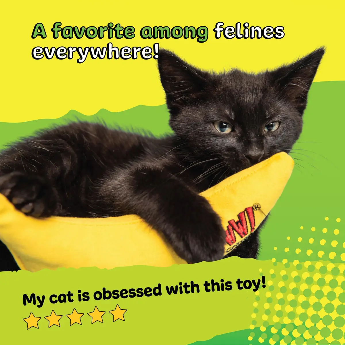 Yeowww! Catnip Chi-CAT-a Banana Toy for Cats - 7 Inches - Durable Cotton Twill - Made in the USA - Stuffed with Organically Grown Catnip - view 6