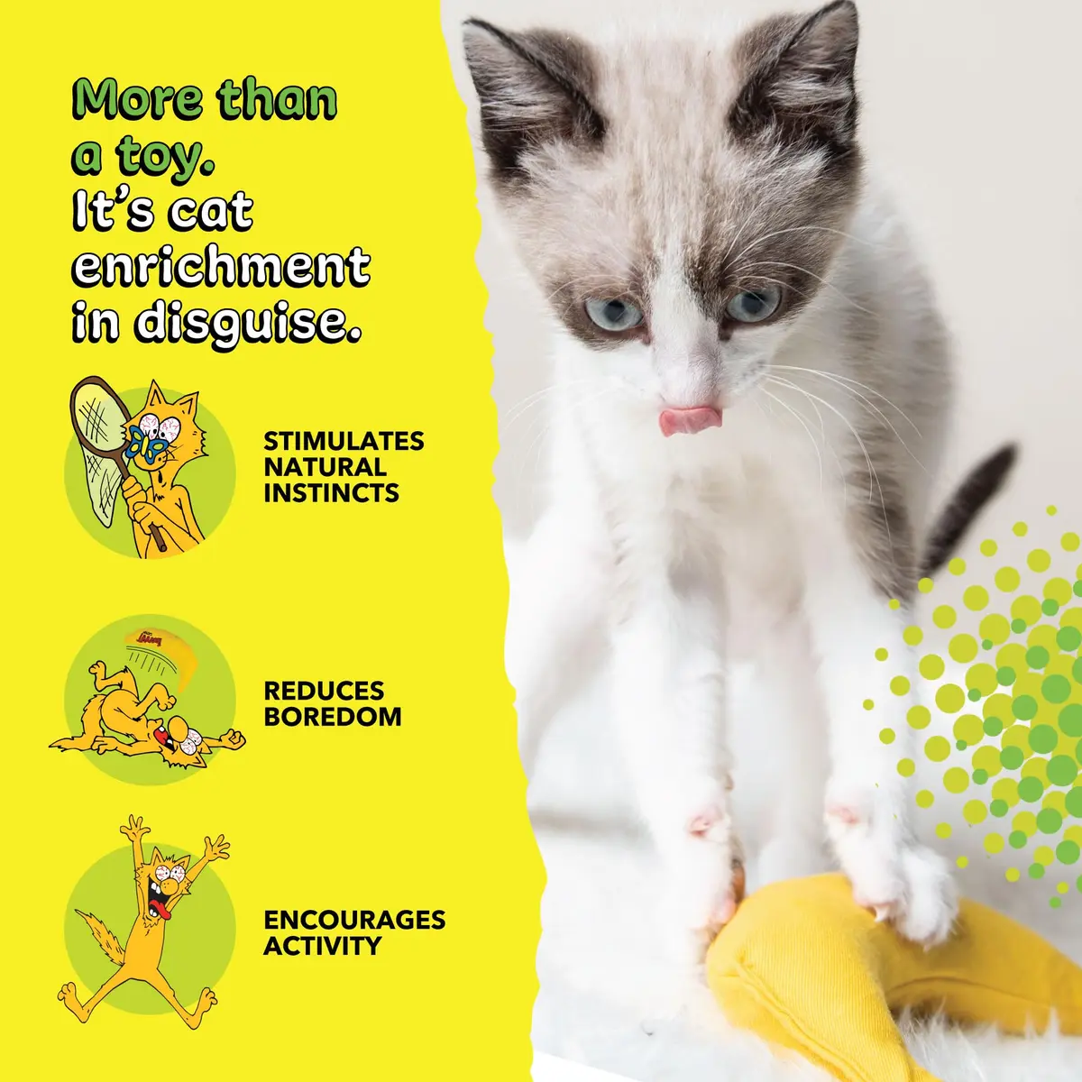 Yeowww! Catnip Chi-CAT-a Banana Toy for Cats - 7 Inches - Durable Cotton Twill - Made in the USA - Stuffed with Organically Grown Catnip - view 7
