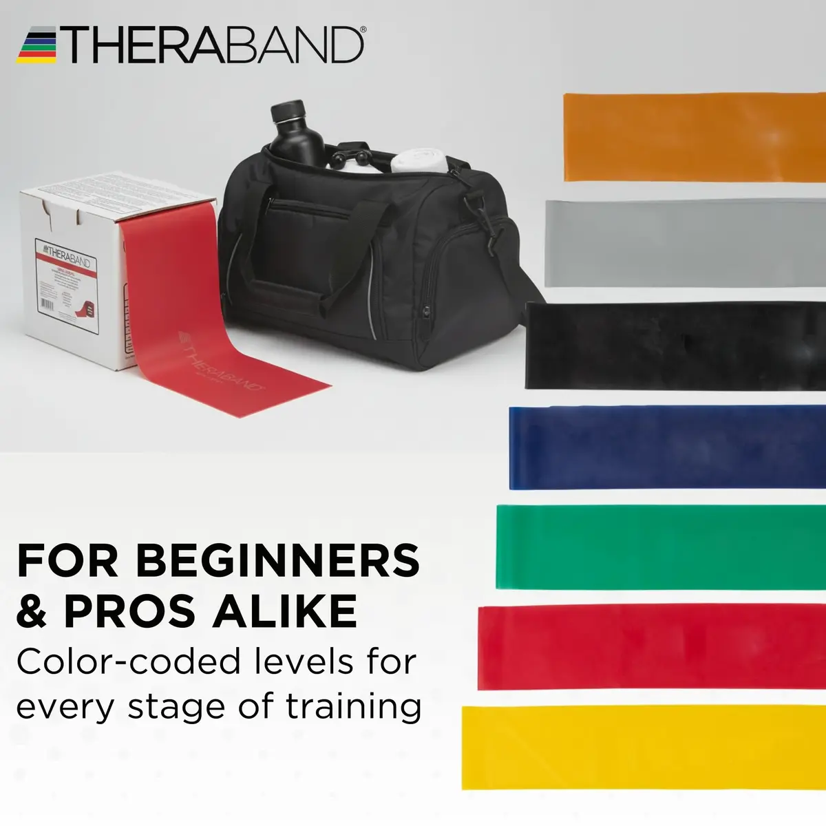 THERABAND Green Heavy Resistance Band 20.12 m (25 Yd) | Non-Latex Exercise & Physical Therapy Band - view 7