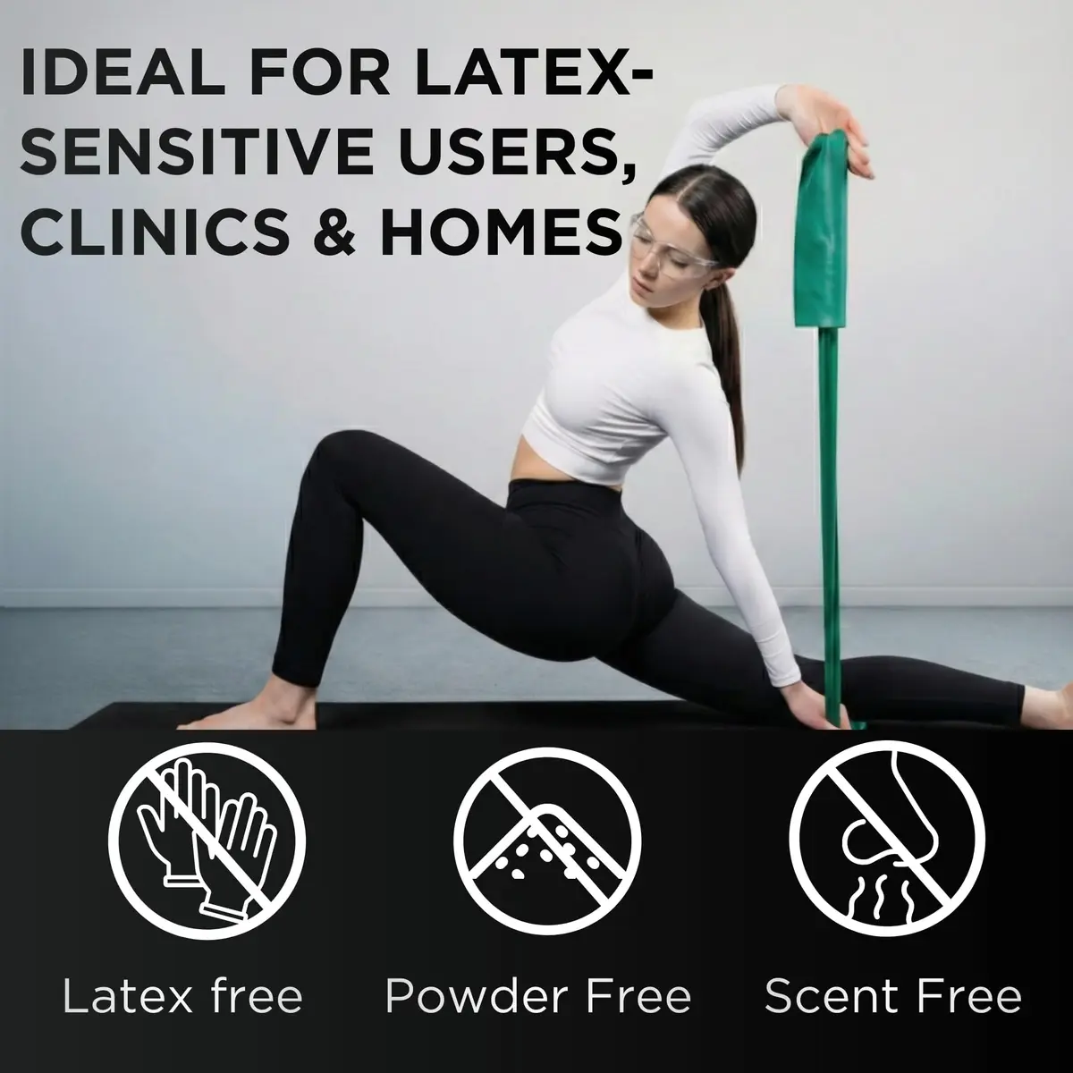 THERABAND Green Heavy Resistance Band 20.12 m (25 Yd) | Non-Latex Exercise & Physical Therapy Band - view 4