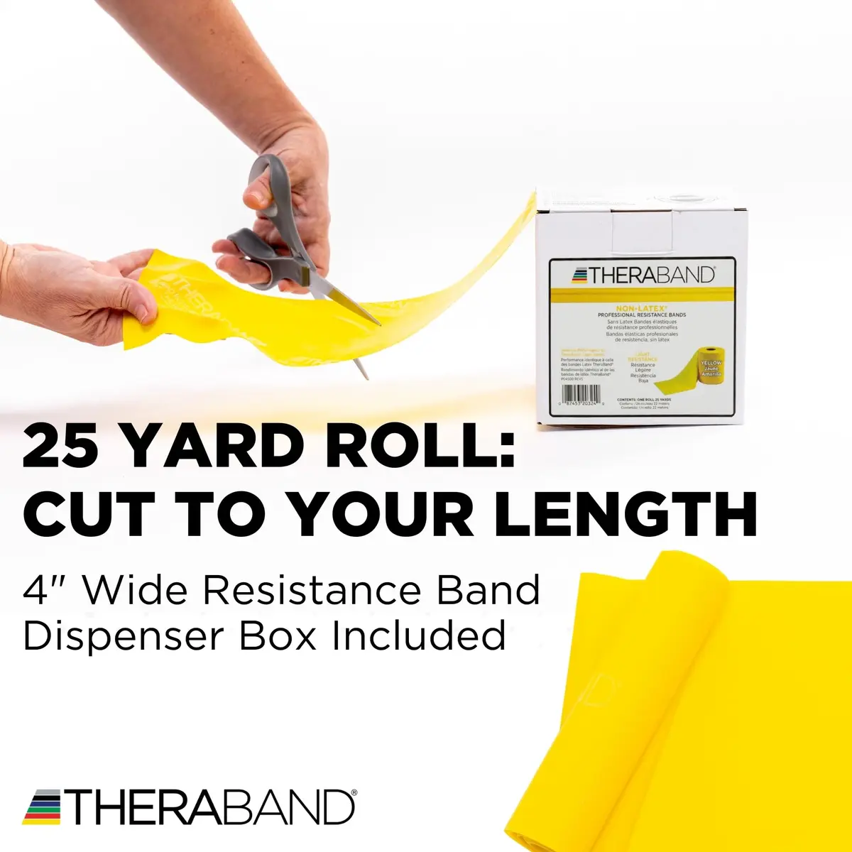 THERABAND Yellow Light Resistance Band 22.86 m (25 Yd) | Latex-Free Exercise & Physical Therapy - view 2