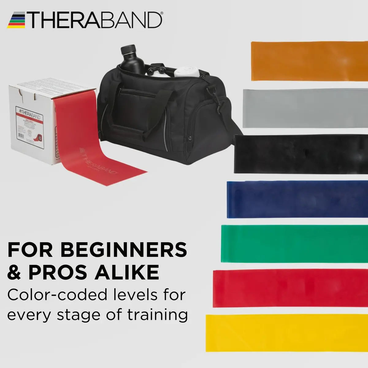 THERABAND Blue Latex-Free Resistance Band Roll 25 Yards (75 ft / 22.86 m) | Extra Heavy Resistance for Strength Training - view 7
