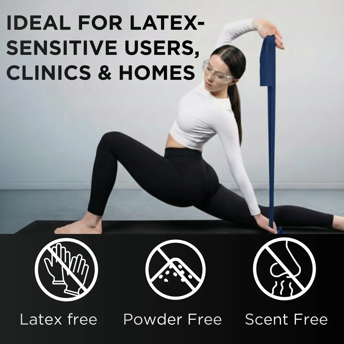 THERABAND Blue Latex-Free Resistance Band Roll 25 Yards (75 ft / 22.86 m) | Extra Heavy Resistance for Strength Training - view 4