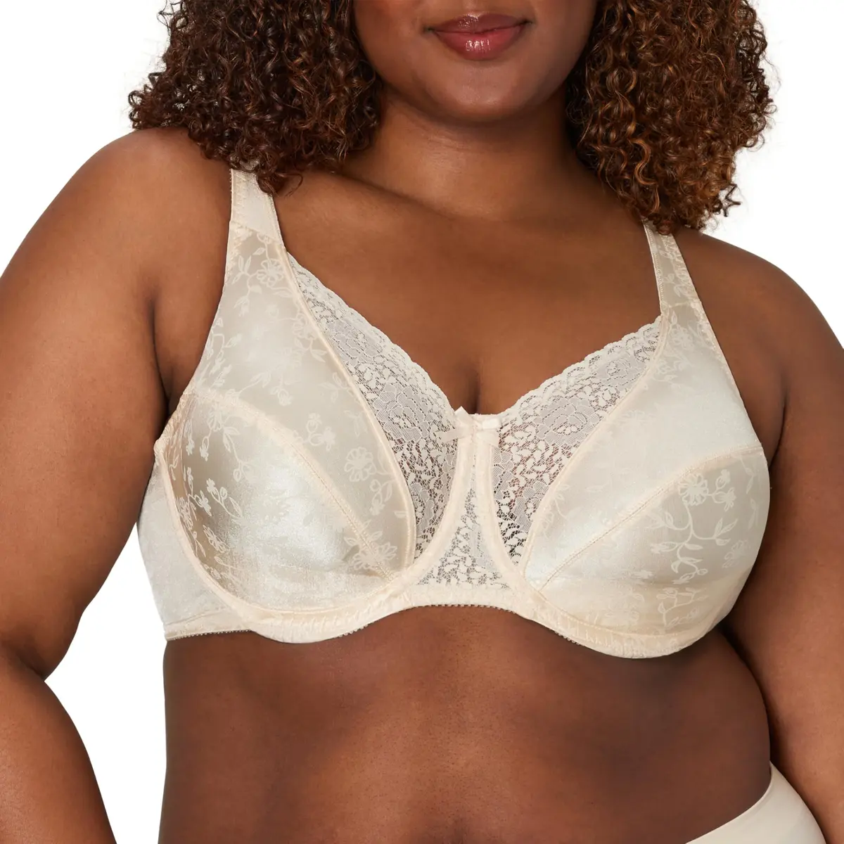 Playtex Secrets Signature Floral Underwire Full Coverage Bra 34D | Support & Vintage Style - main product image