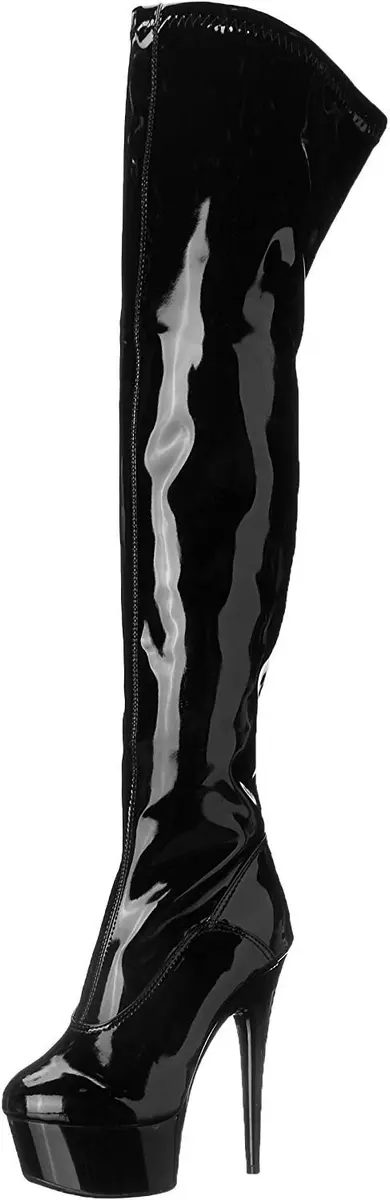 Ellie Shoes Women's 609-Fantasy Boot, Black, 12 M US | High Heel with Platform & Zip - main product image