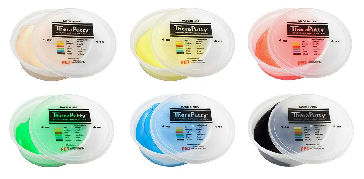 CanDo TheraPutty Resistive Exercise Putty 4 oz. | 6 Resistance Levels for Hand & Finger Strengthening - main product image
