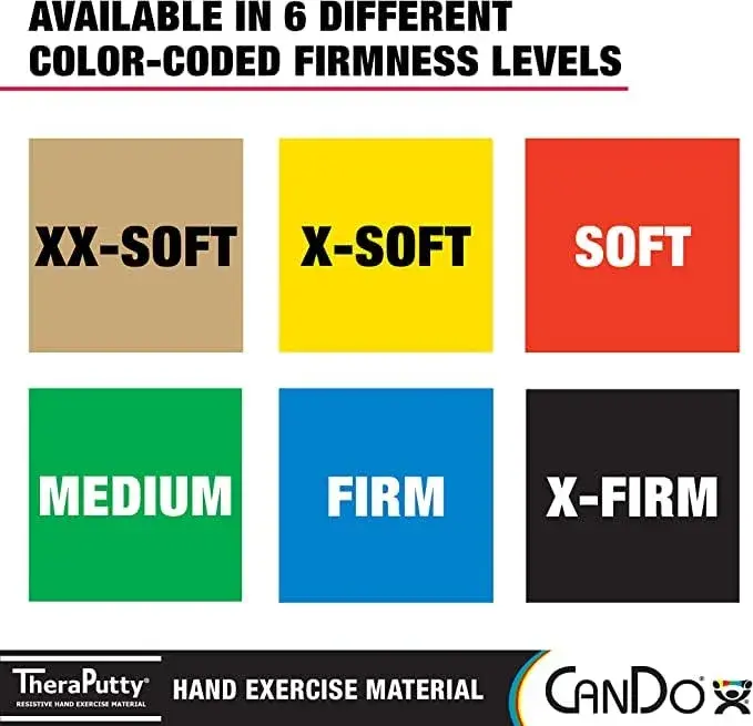 CanDo TheraPutty Hand Exercise Putty 6-Piece Set (Total 24 oz) | All Resistance Levels for Rehab & Grip - view 7