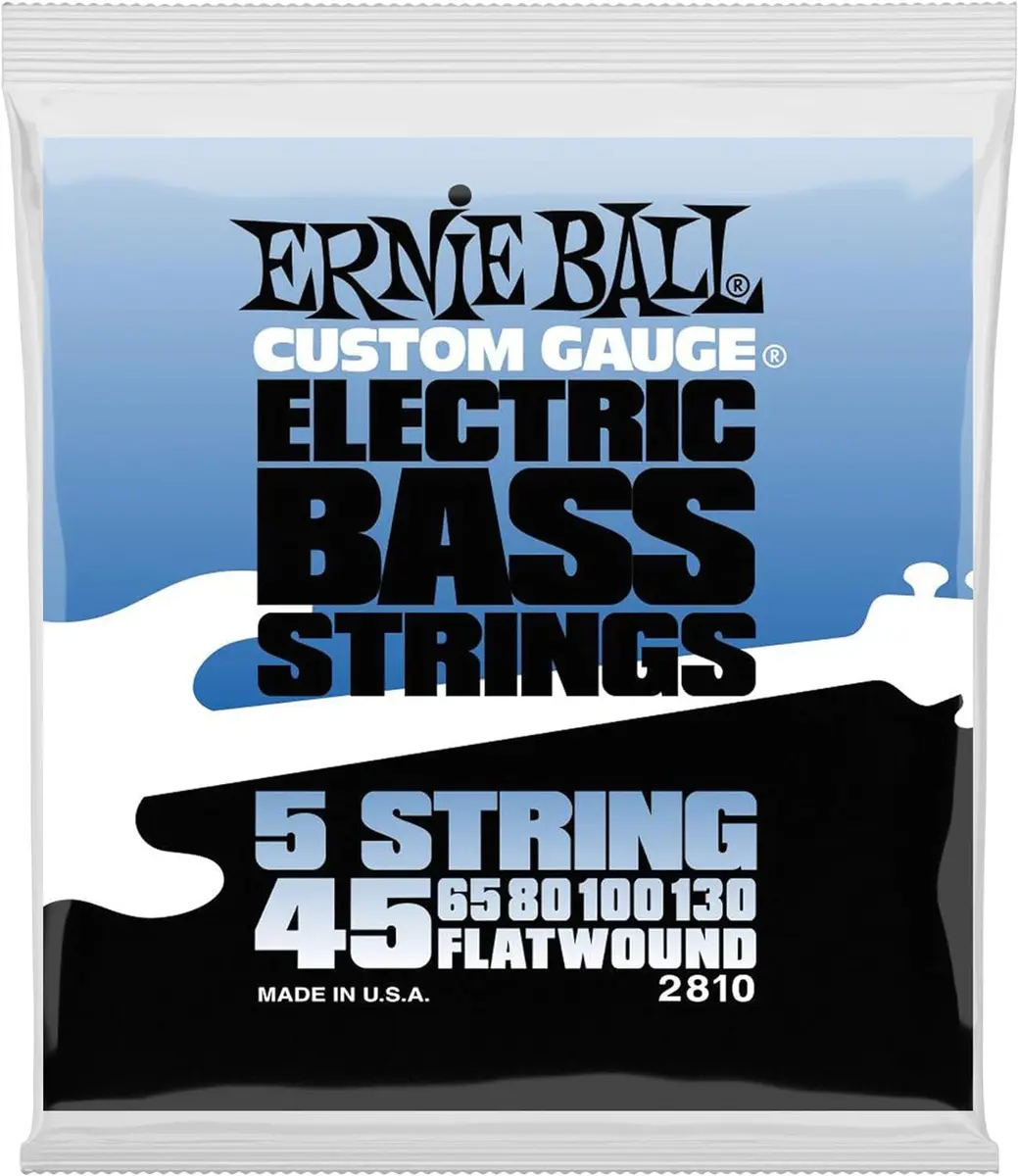 Ernie Ball 5-String Flatwound Bass Guitar Strings, 45-130 Gauge | Warm, Rounded Tone with Reduced Finger Noise - view 2